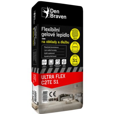 Flexibilní gelové lepidlo na obklady a dlažbu ULTRA FLEX C2TE S1, pytel 25kg, Den Braven – Zboží Mobilmania