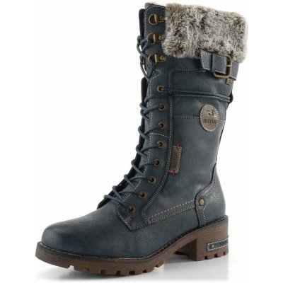 Mustang šněrovací polokozačky navy 15M – Zboží Dáma