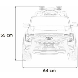 Mamido elektrické autíčko Ford Ranger Lift červená