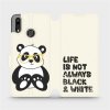 Pouzdro a kryt na mobilní telefon Huawei Mobiwear flip pouzdro Huawei P Smart 2019 M041S Panda life is not always black and white