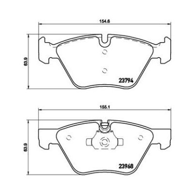 BREMBO sada brzdových destiček, kotoučová brzda P 06 036X