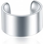 SARINES Jednoduchý široký ear cuff ve stříbrné barvě S1095 – Sleviste.cz