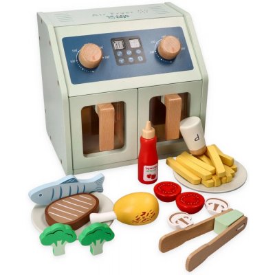 Adam Toys dřevěná horkovzdušná fritéza s příslušenstvím na baterie – Hledejceny.cz