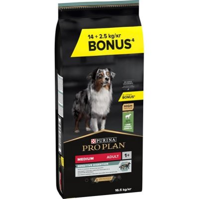 Purina Pro Plan Medium Adult Sensitive Digestion jehněčí 16,5 kg – Hledejceny.cz