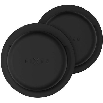 Silikonové nalepovací pouzdro FIXED Silky Sticker pro Apple AirTag, double pack, černé FIXSIL3M-756-BK – Hledejceny.cz