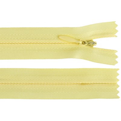 Spirálový zip skrytý No 3 délka 20 cm, malé, 107 žlutá světlá – Hledejceny.cz
