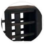 Expovinalia Regál na víno ARGANZA VII Borovice s černým nátěrem – Sleviste.cz