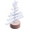 Vánoční dekorace MFP 8886377 Stromeček dřevěný s hvězdou bílý