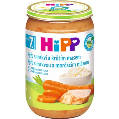 HiPP BIO Rýže s karotkou a krůtím masem 220 g – Zboží Mobilmania