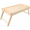 ČistéDřevo Dřevěný servírovací stolek do postele nelakovaný 50x30 cm