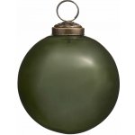 IB LAURSEN Vánoční baňka Pebbled Glass Moss Green zelená barva sklo – Zboží Dáma
