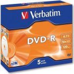 Verbatim DVD-R 4,7GB 16x, AZO, slim box, 5ks (43519) – Hledejceny.cz