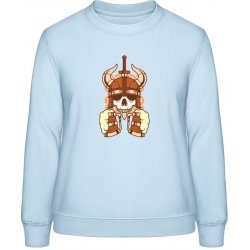 AWDis Sweat mikina Design Pivní Viking Nebeská modrá