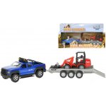 Kids Globe SUV 30 cm na zpětný chod na baterie se světlem a zvukem s bagrem – Hledejceny.cz