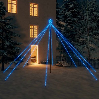 vidaXL Vánoční světelný strom dovnitř i ven 800 LED modrý 5 m – Zboží Mobilmania