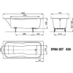 Kaldewei Dyna Set 160 x 70 cm 226800010001 – Hledejceny.cz
