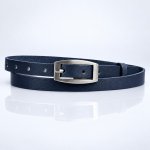Penny Belts dámský velmi úzký kožený pásek 15-2-56 tmavě modrý – Hledejceny.cz