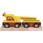 Bigjigs Vláčkodráha vláčky Vagón s jeřábem 2 koleje – Zboží Dáma