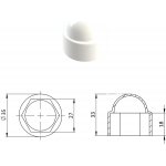 Kovoinox Krytka plastová na matice a šrouby M18, bílá – Hledejceny.cz