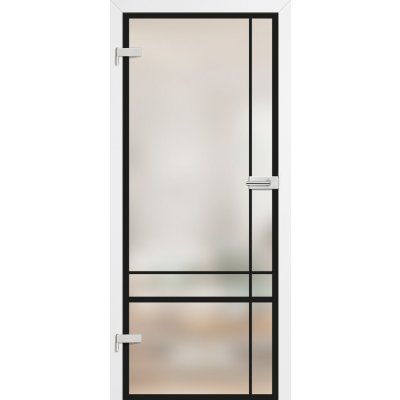 ERKADO Celoskleněné GRAF 32 mléčné sklo s černými vzory 90 x 197 cm – Hledejceny.cz