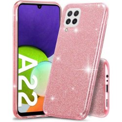 Pouzdro Focell Shining Samsung Galaxy A22 5G A226B růžové