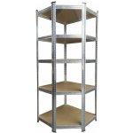 AGA Rohový kovový regál 180 × 70 × 40 cm 5 polic – Hledejceny.cz
