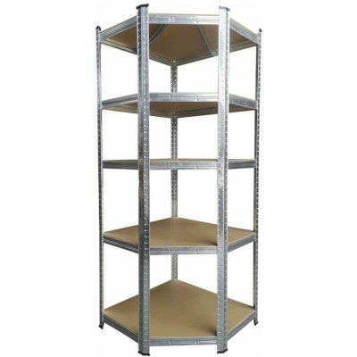 AGA Rohový kovový regál 180 × 70 × 40 cm 5 polic – Hledejceny.cz