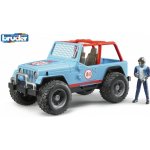 Bruder 2541 Jeep WRANGLER Cross Country modrý s figurkou jezdce – Hledejceny.cz