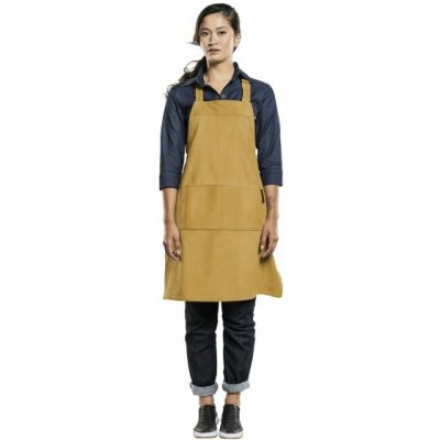 Chaud Devant Kuchářská zástěra s náprsenkou Base Yellow Velvet Yellow žlutá – Hledejceny.cz