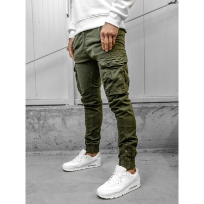 Bolf Khaki pánské textilní jogger kapsáče 2233A