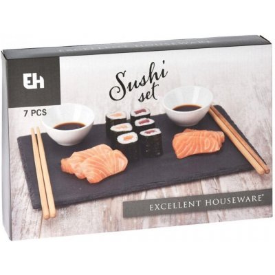 Excellent Sushi set porcelán/břidlice/bambus sada 7ks KO-210000100 – Zboží Dáma