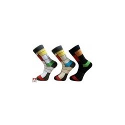Pondy ponožky barevné design "PANELY" Černá