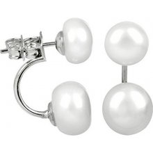 JwL Jewellery dvoj s pravými bílými perlami JL0287