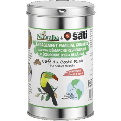 Sati Costa Rica Naturalba Bio Fair zrnková 225 g – Hledejceny.cz