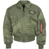 Army a lovecká bunda, kabát a blůza Bunda Alpha Industries CWU 45 sage green