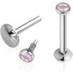 Šperky4U piercing do brady labreta opalit růžový LB01102-1210P – Zboží Dáma