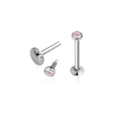 Šperky4U piercing do brady labreta opalit růžový LB01102-1210P – Zboží Dáma