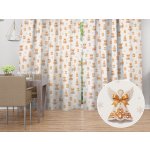 Biante bavlna závěs Sandra SA-797 Zlato-šedé vánoční ozdoby na bílém 150x190 cm – Hledejceny.cz