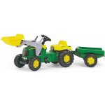 Rolly Toys Šlapací traktor John Deere s nakladačem a přívěsem – Zboží Dáma