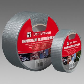 DEN BRAVEN Univerzální textilní páska 50 mm x 50 m stříbrná