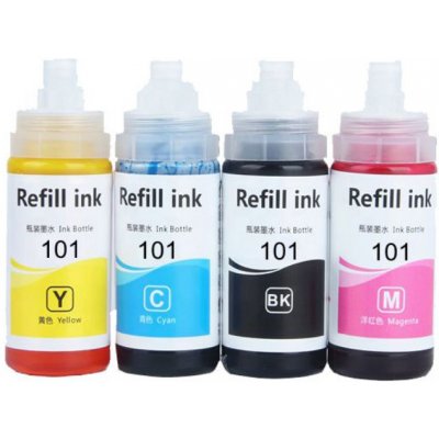 Inkoust Rájnáplní Epson 101 Bk+CMY - kompatibilní – Zbozi.Blesk.cz