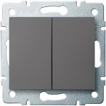 Kanlux LOGI Dvojité tlačítko 1/0 + 1/0 grafit 25247 – Hledejceny.cz