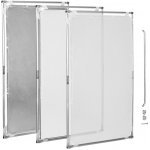 Phototools Difuzní odrazný panel s kovovou konstrukcí - 140x200cm - 3in1 – Zboží Živě