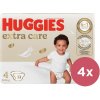 Plenky HUGGIES 4x Extra Care 4 8-14 kg 33 ks