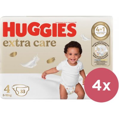 HUGGIES 4x Extra Care 4 8-14 kg 33 ks – Zboží Mobilmania