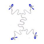 bdsm-bondage-shop BDSM skřipce na bradavky a klitoris Barva Modrá – Hledejceny.cz