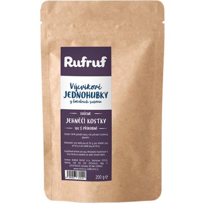 RUFRUF Výcvikové jednohubky sušené jehněčí kostky 200 g – Zboží Dáma