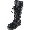 Pánské kotníkové boty New Rock boty kožené High Vampire Boot 161-S1 black černé