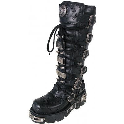 New Rock boty kožené High Vampire Boot 161-S1 black černé