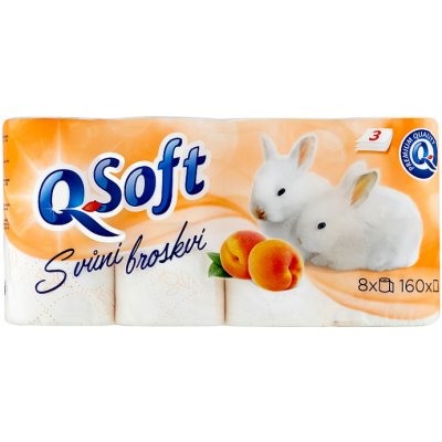Q-Soft s vůní broskví 8 ks – Hledejceny.cz